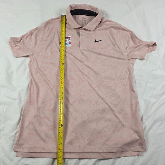 Nike Tiger Woods Mens Size Large Pink Polo Shirt Hawaii Clippers Classic Golf - Picture 10 of 11